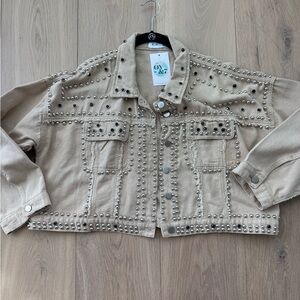 NWT Studded  Jean Jacket large
